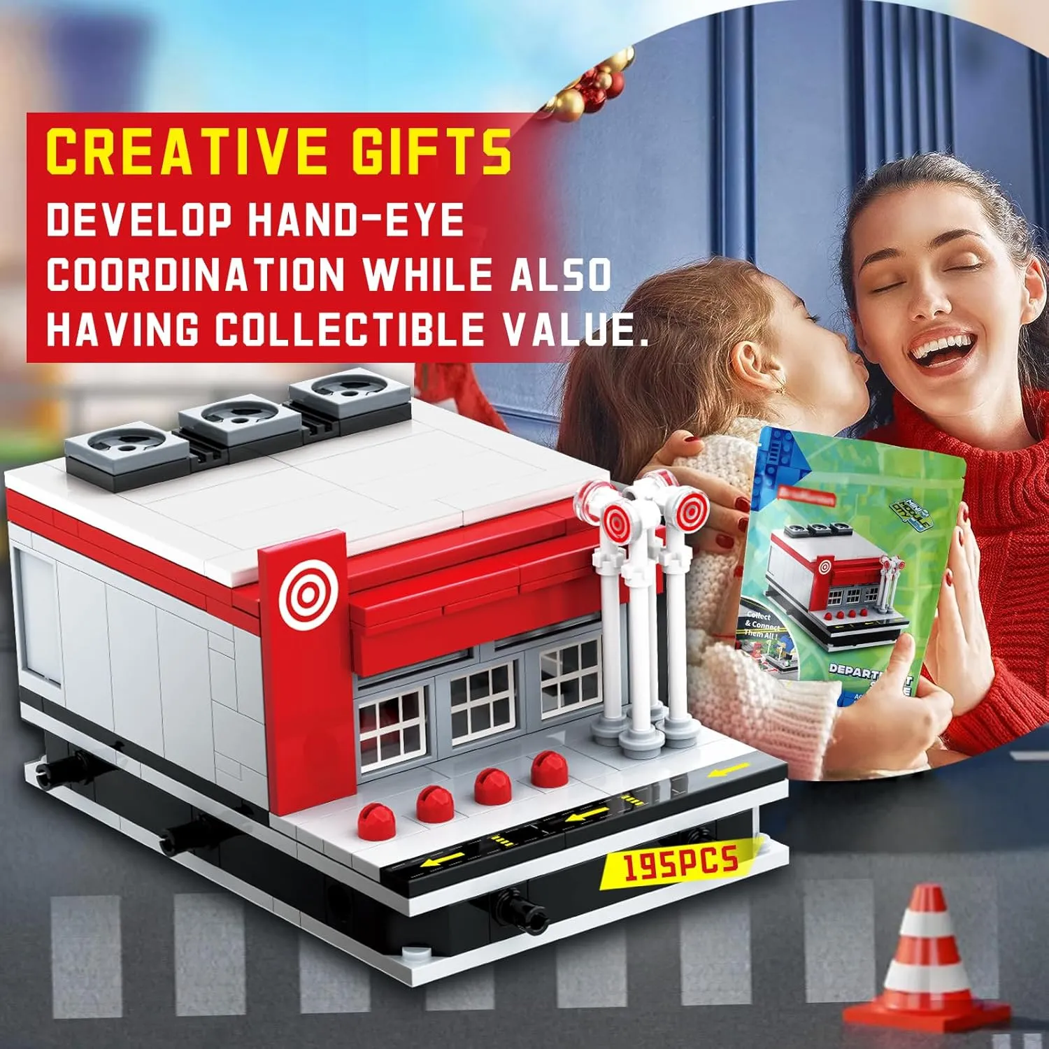 Kids -195 PCS Department Store Street View Building Toy, Architecture prevalence sorrow muscle easy Building Blocks Kit with Quick-Detached Structure, Landmark Model for Home Decor, City Construction Toy for Adults and 