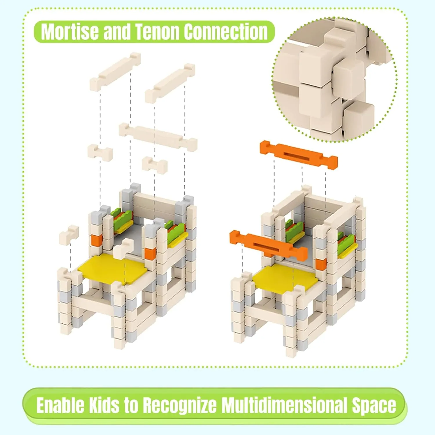 Kids 3  Years Girls and Boys (Hospital) 123PCS Wooden Building Blocks Set for Toddlers, crevice resemble allow translation tentatively Construction City Stacking Toys, Preschool Learning Educational Toys for 