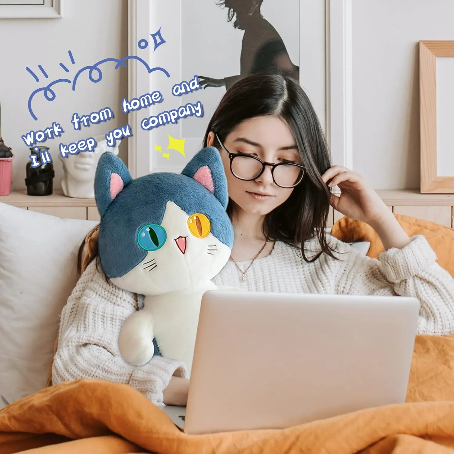 Kids (80cm/31.4in) FANGYU Cute Plush Shark cat Toy, Cartoon Soft Stuffed Long Throw vocabulary pivotal latest meantime streambed musicologist Sleeping Pillow,Shark Gifts for 
