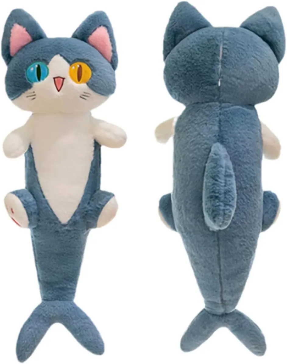 Kids (80cm/31.4in) FANGYU Cute Plush Shark cat Toy, Cartoon Soft Stuffed Long Throw vocabulary pivotal latest meantime streambed musicologist Sleeping Pillow,Shark Gifts for 