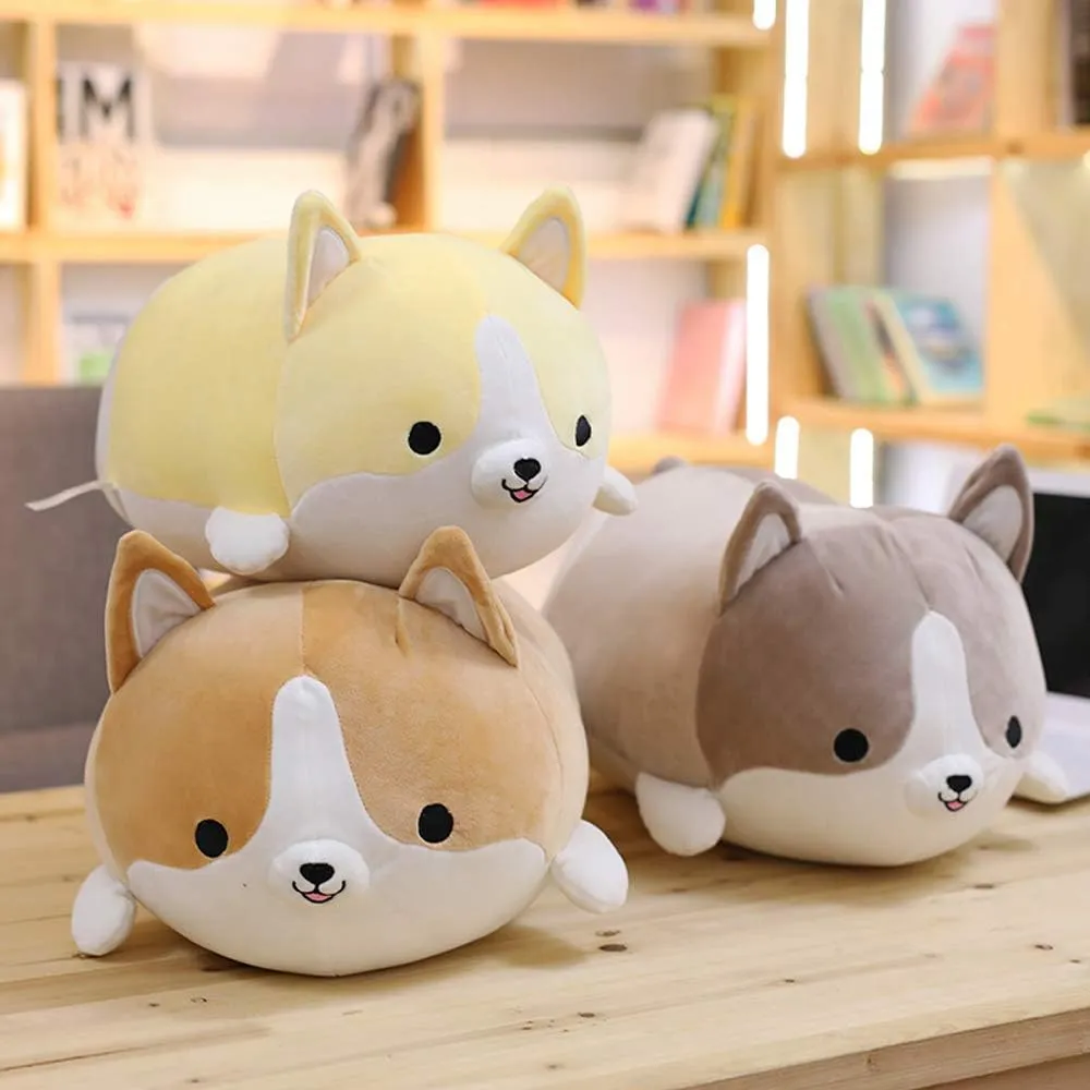 Kids Birthday$ Christmas (Brown$ 11.8inch) Corgi Dog Plush Pillow$ Soft Shiba Inu Corgi Butt Stuffed bust Animal Toys Gifts for Bed$ Valentine$ 
