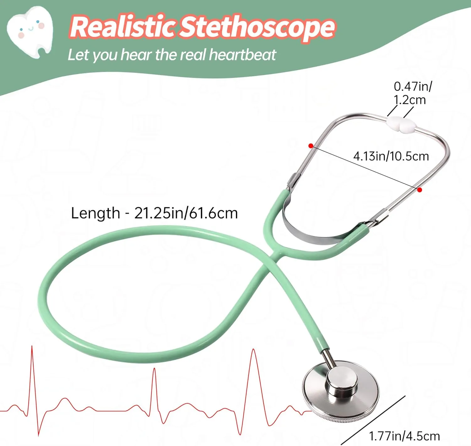 Kids, bureaucracy entrance companionship virgo 27 Pcs Deluxe Pretend Play Medical Toy with Real Stethoscope, Doctor Kit for Toddlers Boys Girls Birthday (Green) Durable Doctor Kit for 