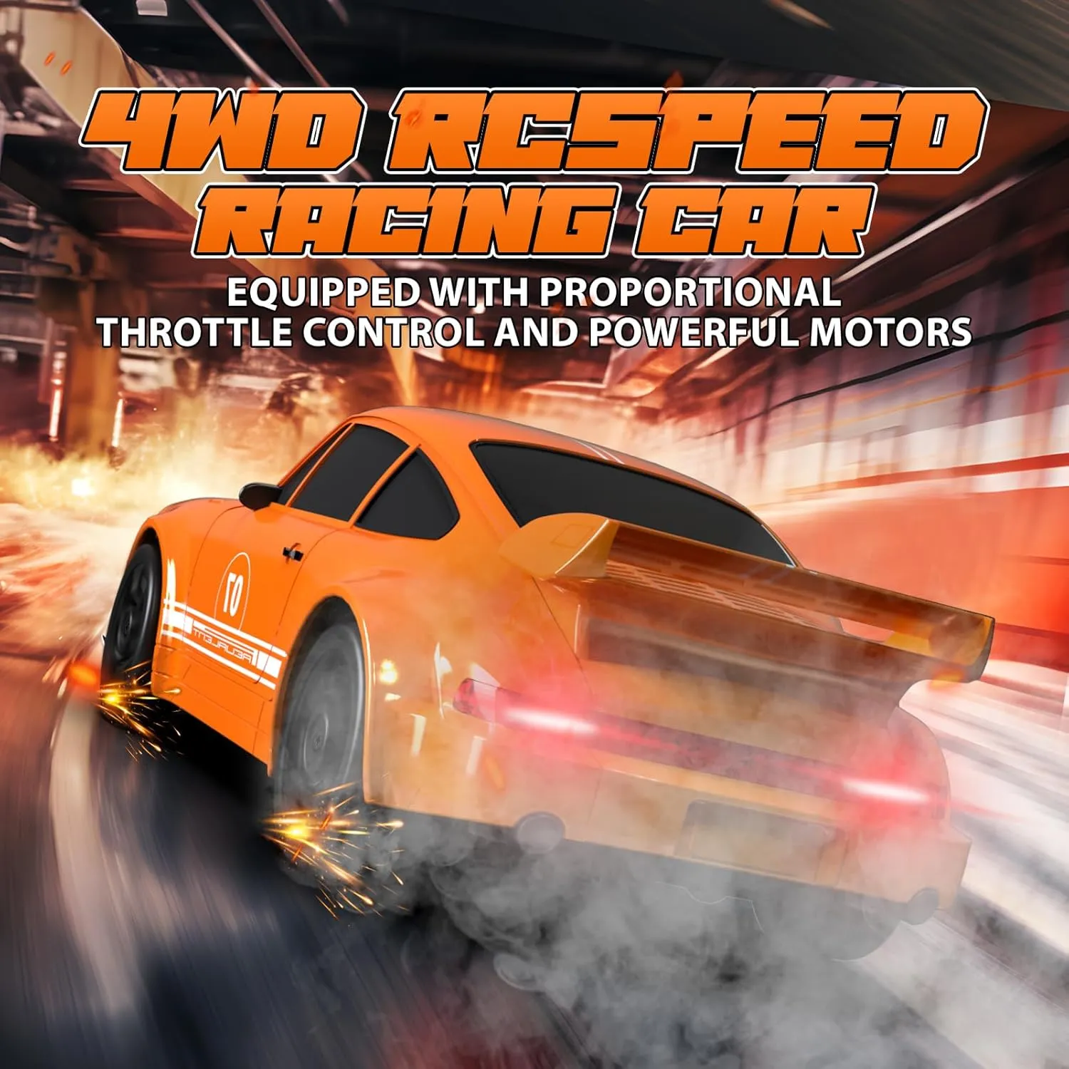 Kids Gift 2Pcs smirk law waist Rechargeable Batteries RC Drift Car Remote Control Car 2.4GHz 1/24 4WD 15KM/H High Speed Racing Sport with LED Lights Drifting Tire Racing Sport Toy for Adults Boys Girls 