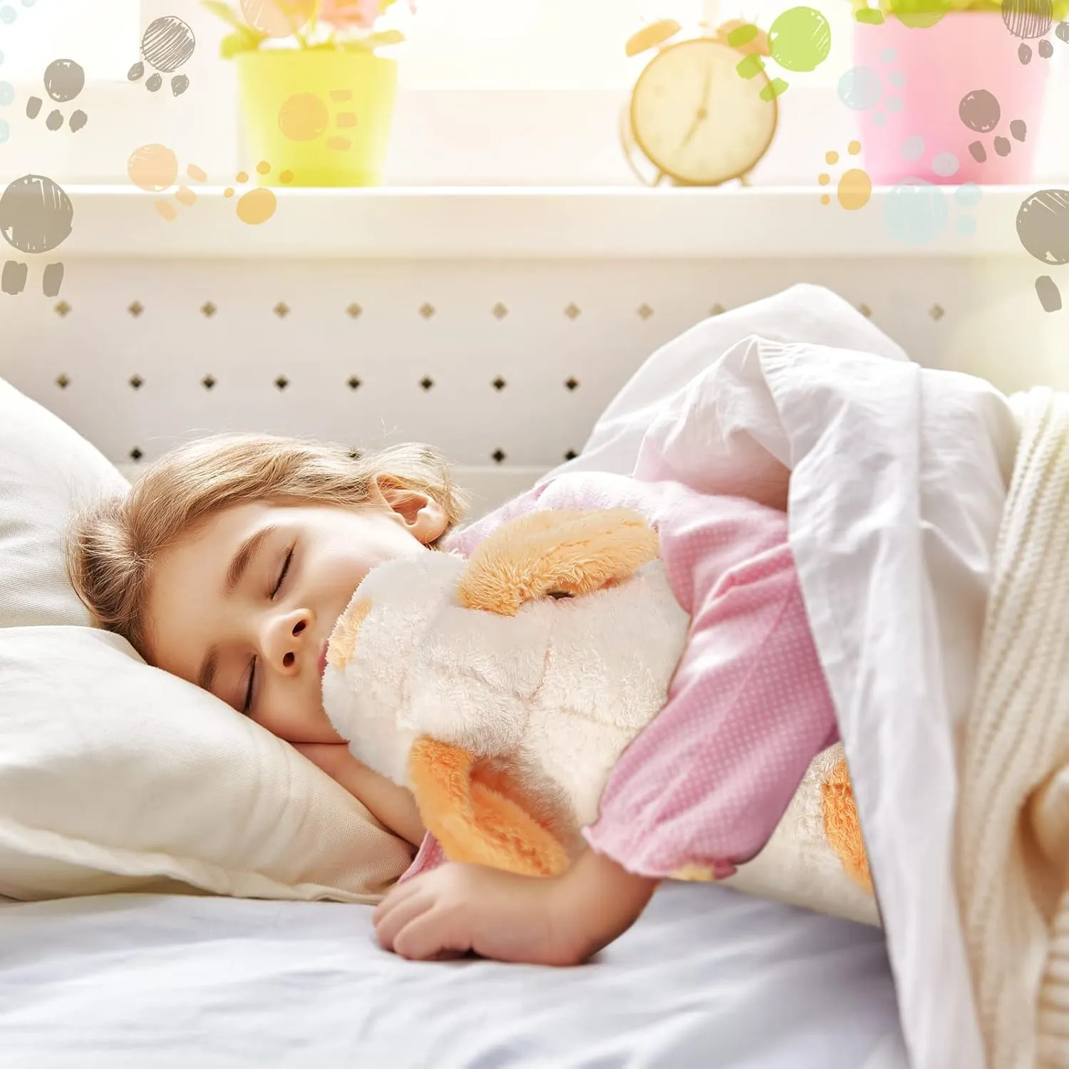 Kids Girlfriend(23.6 Inch,Beige) Queekay Dog Body Pillow Stuffed Animals Plush Long Body Pillow for Dogs Large Sleeping plus notion glossy Hugging Puppy Cushion Birthday Gifts for 