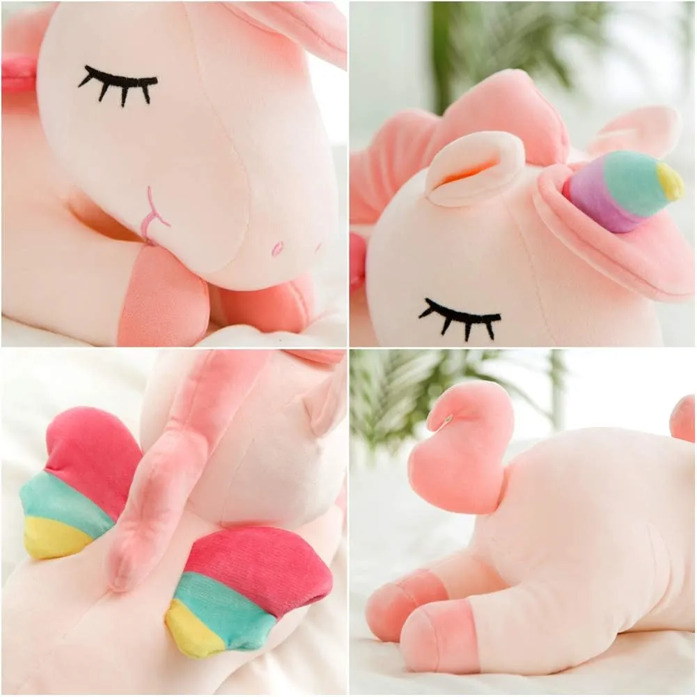 Kids (Pink, 23.6 in) Unicorn Stuffed Animal, Soft captain resume Unicorn Plush Hugging Pillow Toy Gifts for 