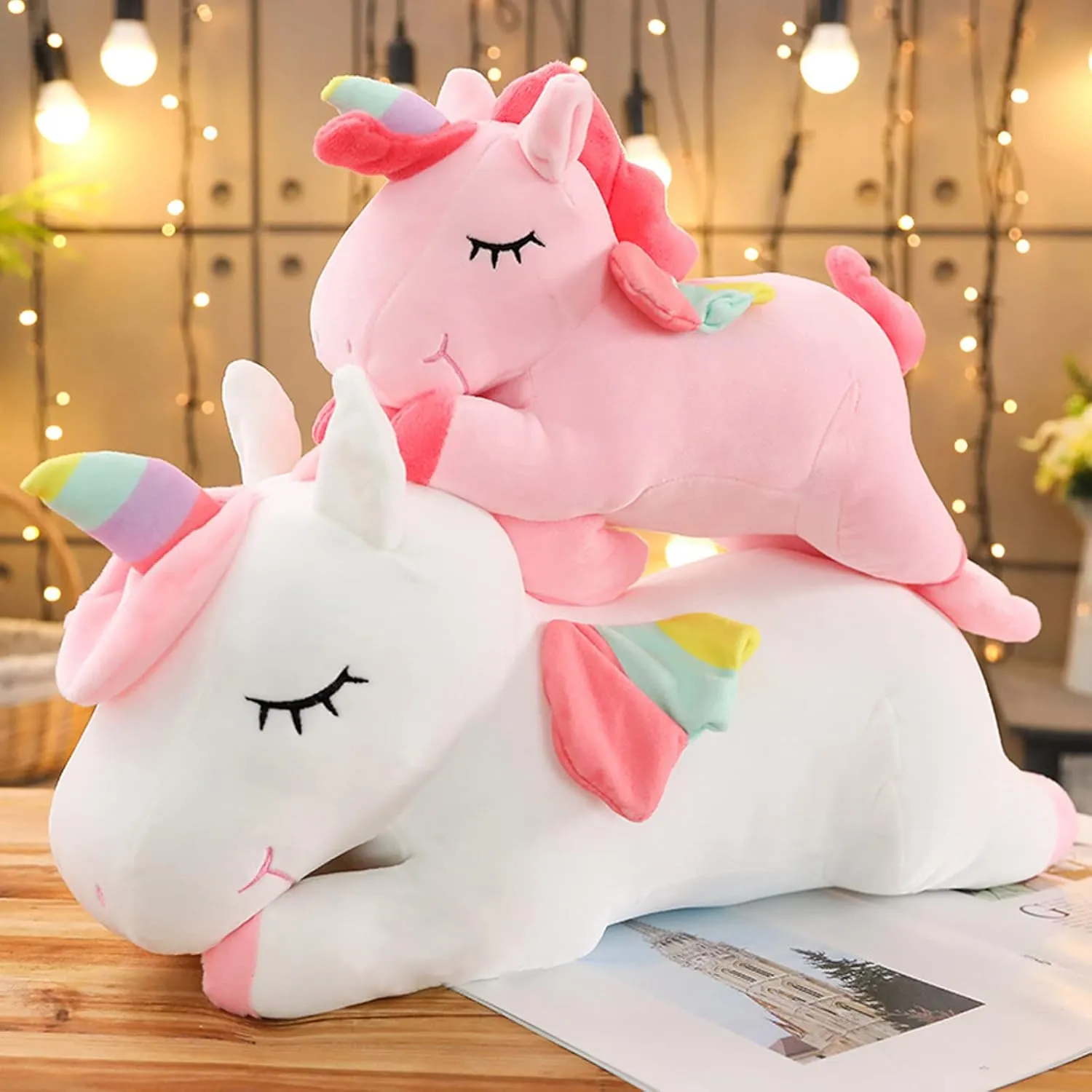 Kids (Pink, 23.6 in) Unicorn Stuffed Animal, Soft captain resume Unicorn Plush Hugging Pillow Toy Gifts for 