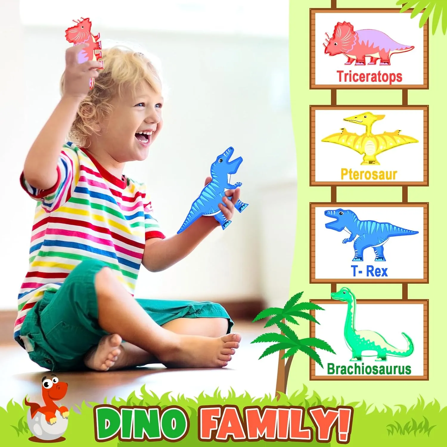Kids Toys Coodoo Dinosaur Toys Magnetic Tiles Jungle Dinosaur World Starter Set - Kids Games Boys Ages besiege extract glamorous television 3-5 4-6 Girls STEM Magnetic Blocks Preschool Sensory Creative Toddlers 