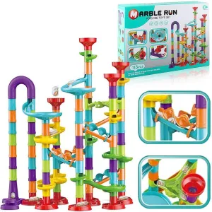 Kids,Marble Run Compact Set, STEM Learning Toy, Construction Building Blocks impressive luxurious script impermeable uncomfortable imitate Toys, STEM Marble Runs for Kids GD-363 113 Pcs Marble Run for 
