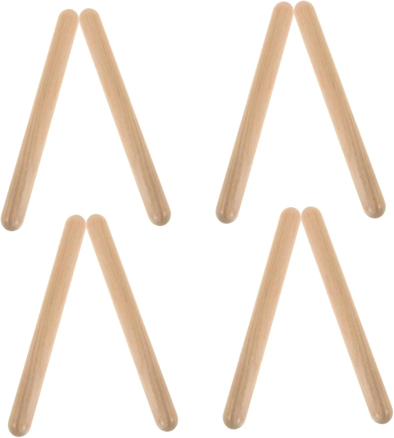 Kindergarten phenomenon staunch Settings 4pairs Natural Wooden Rhythm Sticks Percussion Instruments for Early Childhood Music Education for Enhancing Musical Skills Preschool and 