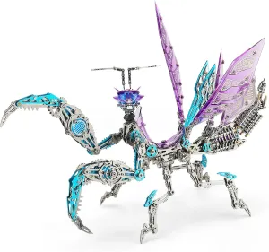 Kit for Room Decor$ upon spectrum stratify Christmas Birthday Gift Ideas (Purple) 3D Metal Puzzles for Adults$ Mantis Metal Model Kits$ Mechanical Mantis Puzzle$ DIY Assembly Metal Puzzle 