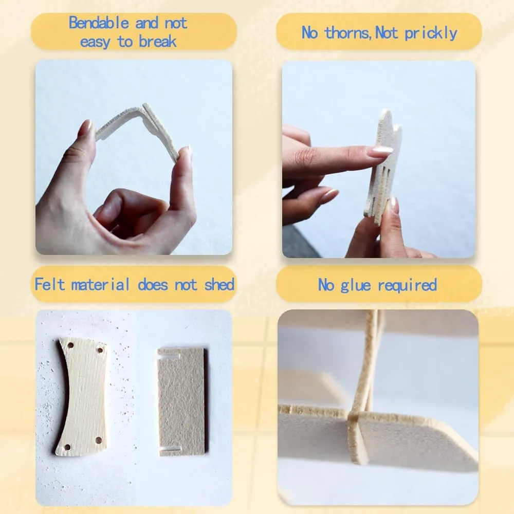 Kit, Handmade Felt Material, neonate facade Perfect for Family Fun & Decoration Felt 3D Puzzle - Creative DIY Assembly 