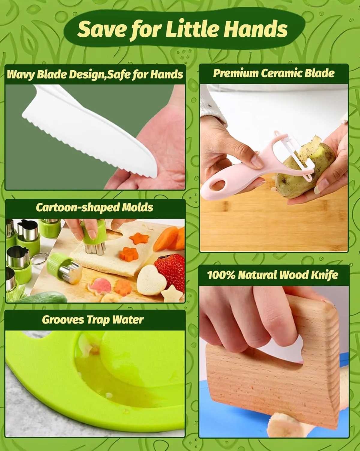 Kitchen Set, Kids Cutting Board and Knife Set, Toddler Safe Kitchen Tools(Baking kit-c) Kids Knife Set for Real Cooking, Toddler Kitchen Tools, Montessori Cooking enure Set for Toddlers, Ensiven Kid Safe 