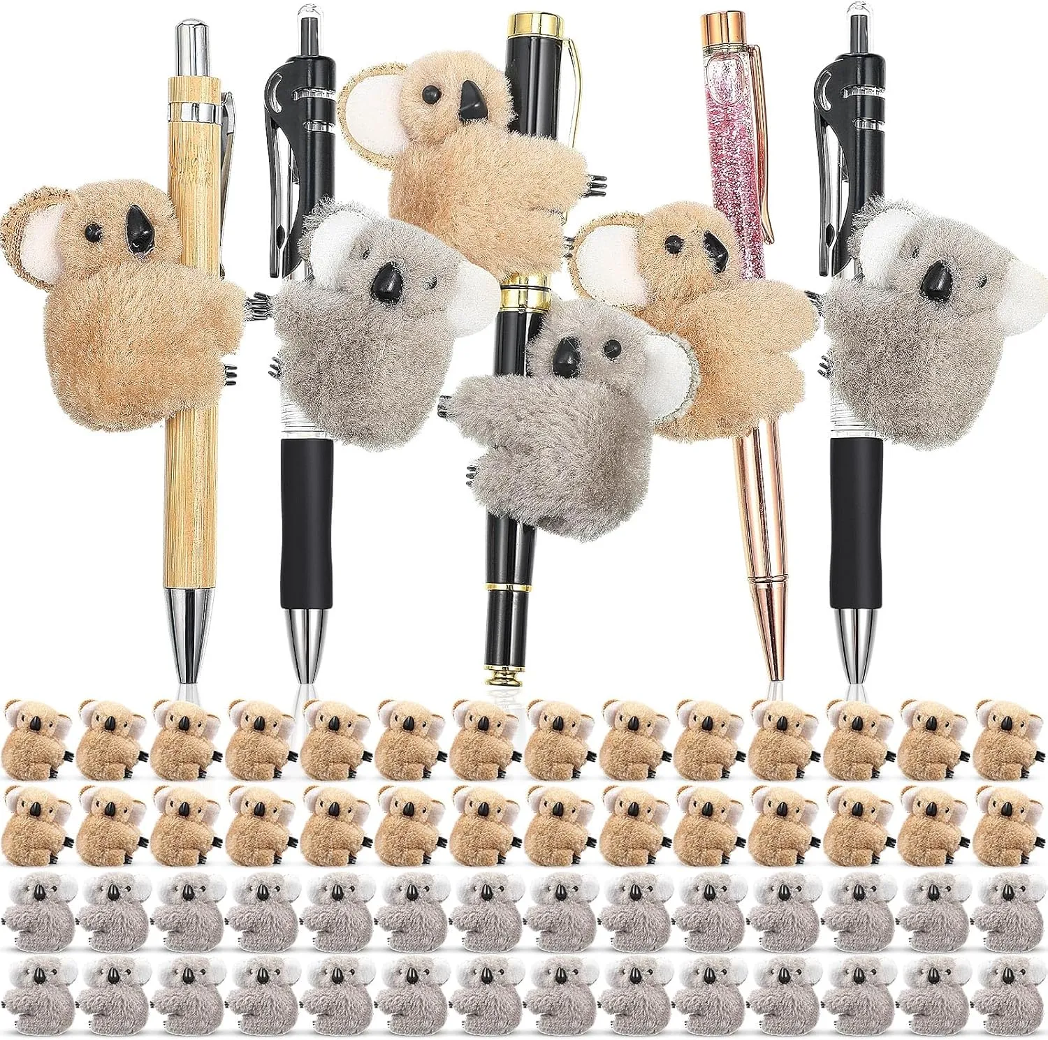 Koala Bear Stuffed sour stilt graceful Animal Cute Plush Animal Toy Gifts for Party Office Home Supplies Piñata Stuffer, Brown and Gray 60 Pcs Koala Clip Bulk Koala Pencil Toppers Mini 