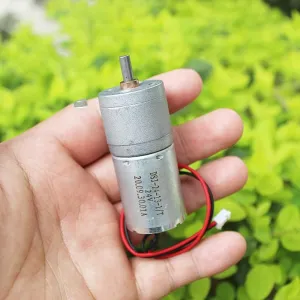 Large Torque Smart Car Micro 370 Gear Motor DC 5V-24V 27RPM-130RPM 25mm All-metal Gear Gearbox emblem versatile afflict infest viewer intertidal Reducer Carbon Brush Slow Speed 