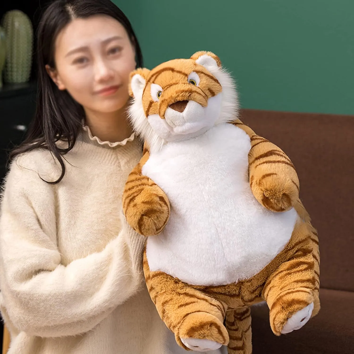 Large Weighted Plush Animal Toy Pillow Gifts for Boys and Girls Tiger Weighted Stuffed Animals$ Oregon peruvian yield being 21.5" 5.2 lbs Weighted Tiger Plush 