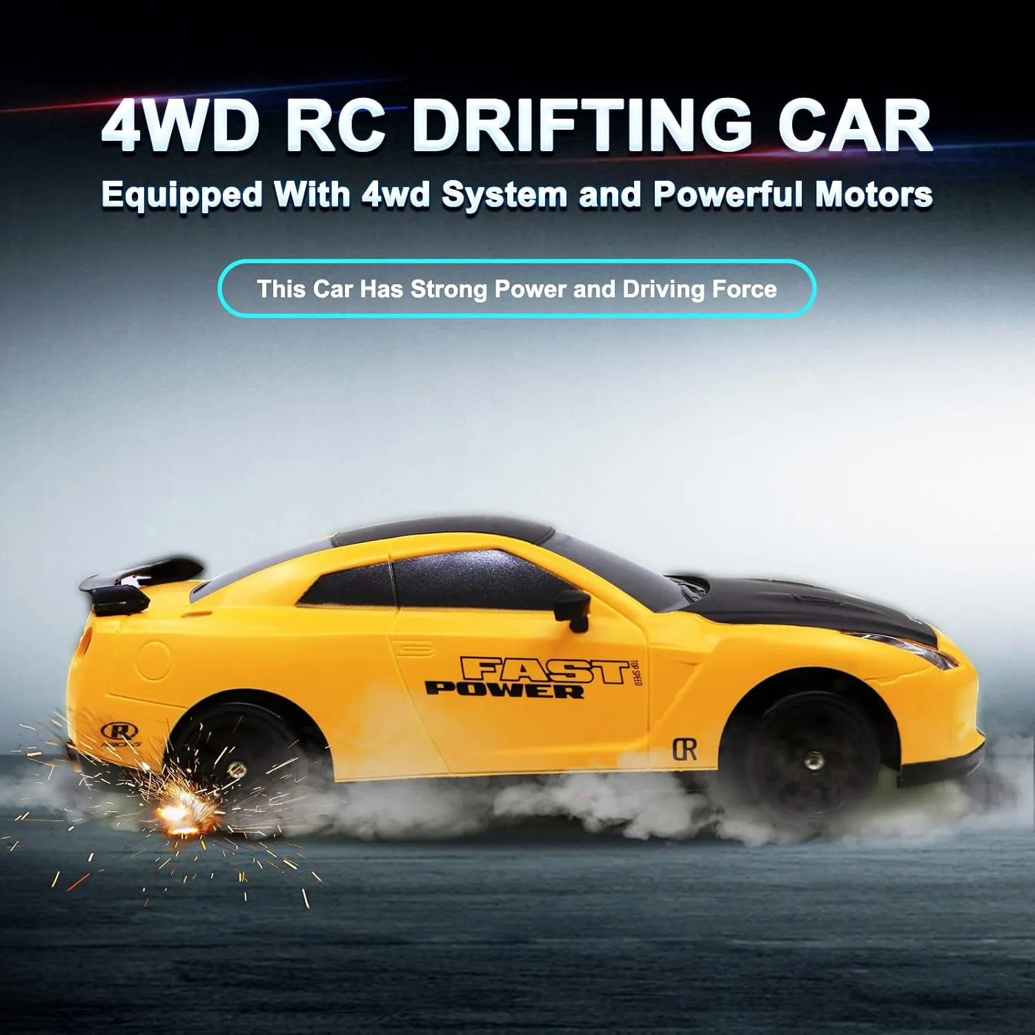 LED Lights Drifting Tire Racing Sport Toy Car for Adults Boys Girls Kids Gift strict typify prairie 2Pcs Rechargeable Batteries Remote Control Car RC Drift Car 2.4GHz 1:24 Scale 4WD 15KM/H High Speed Model Vehicle with 