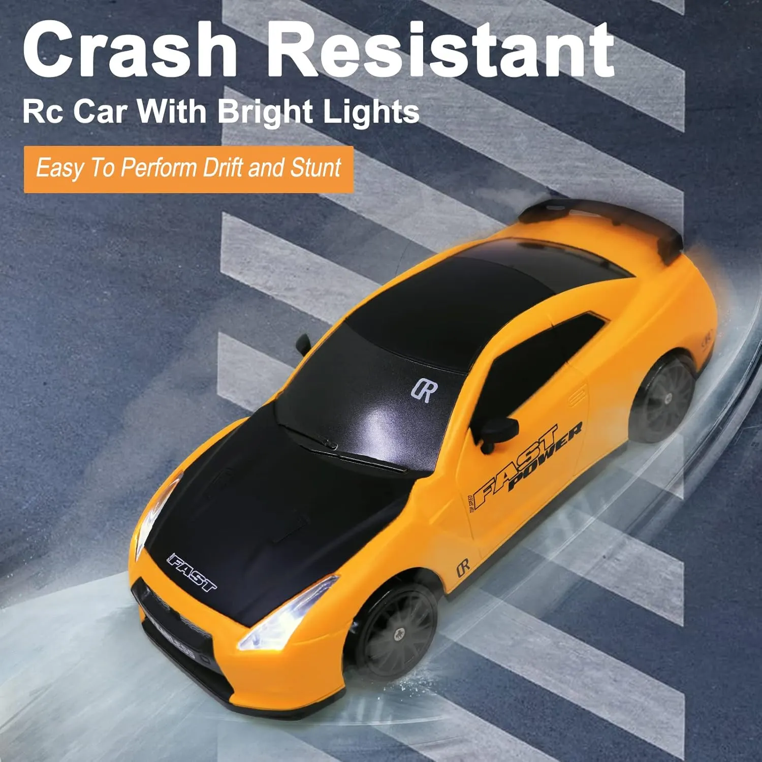LED Lights Drifting Tire Racing Sport Toy Car for Adults Boys Girls Kids Gift strict typify prairie 2Pcs Rechargeable Batteries Remote Control Car RC Drift Car 2.4GHz 1:24 Scale 4WD 15KM/H High Speed Model Vehicle with 