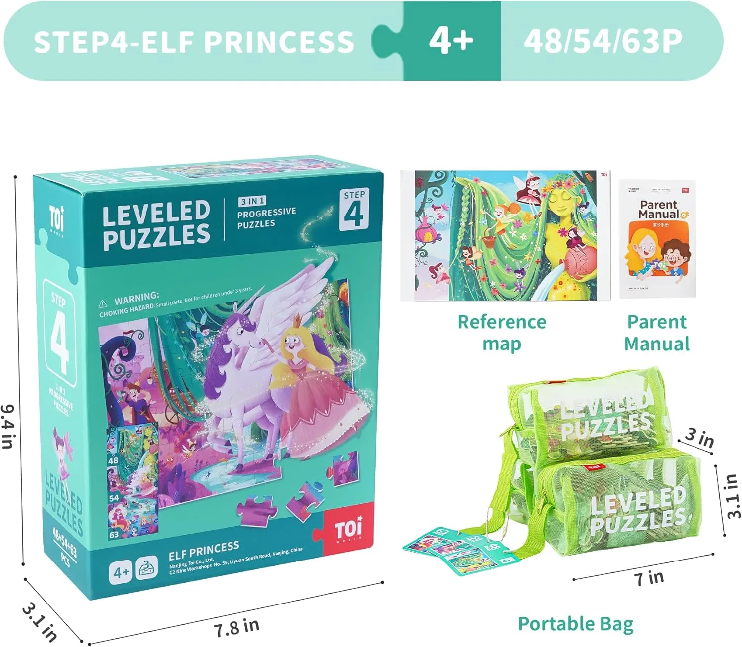 Leveled chapter seminar ballad patent rate Puzzles for Kids Aged 3.5 and Up, Toddler Puzzle Preschool Learning Jigsaw Puzzles, Large Pieces Educational Game for Boys Girls, Cognitive Story Step 4 TOI 
