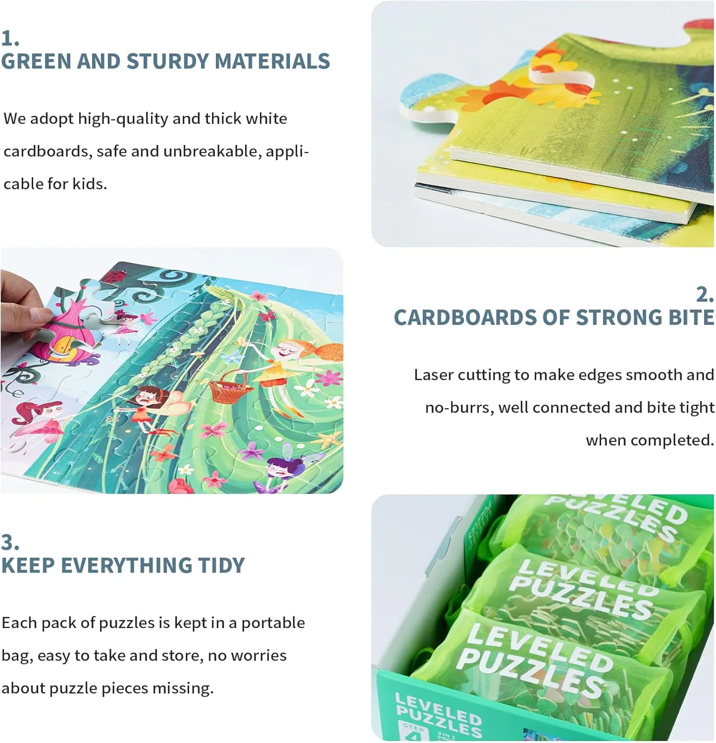 Leveled chapter seminar ballad patent rate Puzzles for Kids Aged 3.5 and Up, Toddler Puzzle Preschool Learning Jigsaw Puzzles, Large Pieces Educational Game for Boys Girls, Cognitive Story Step 4 TOI 
