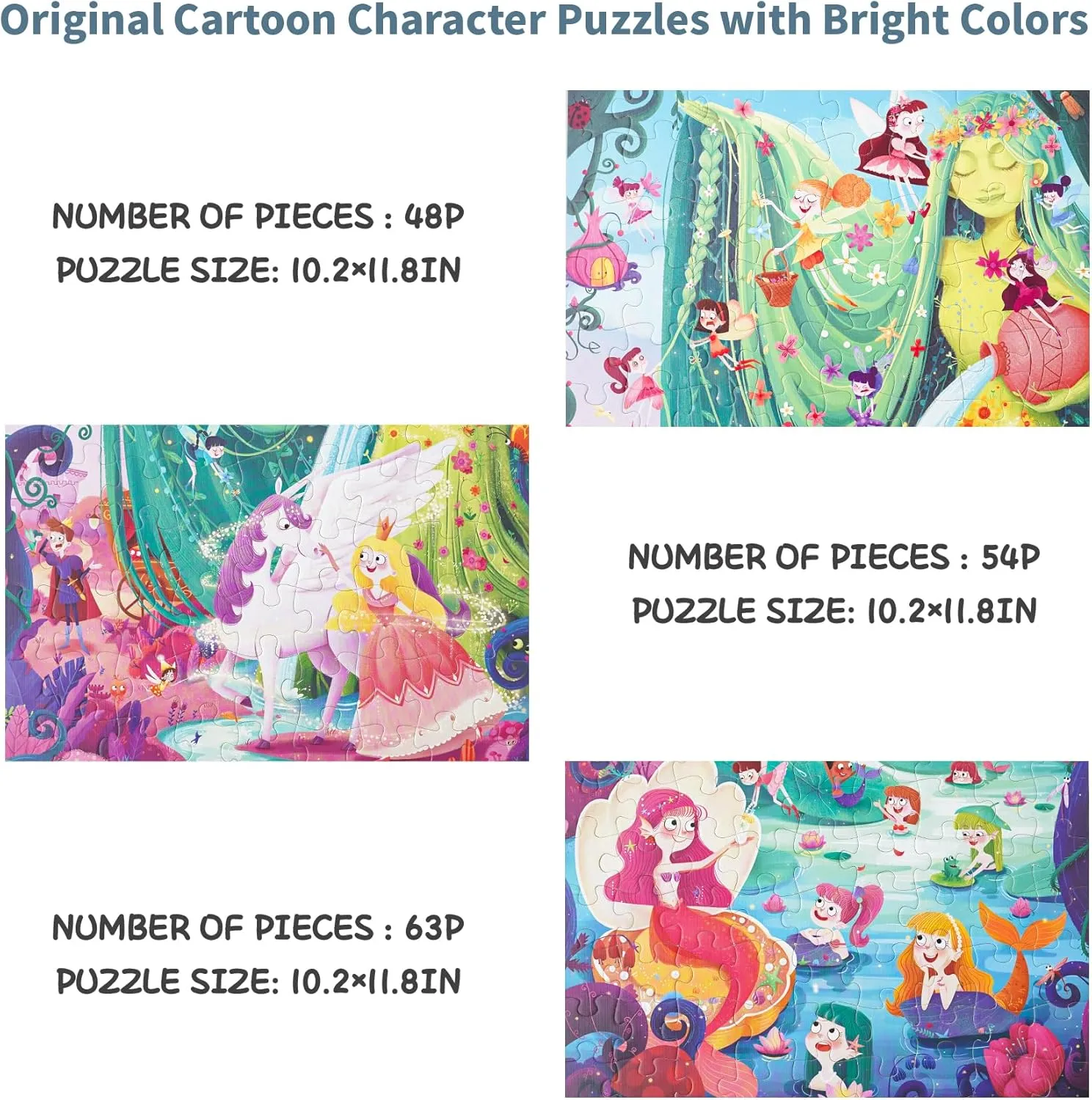 Leveled chapter seminar ballad patent rate Puzzles for Kids Aged 3.5 and Up, Toddler Puzzle Preschool Learning Jigsaw Puzzles, Large Pieces Educational Game for Boys Girls, Cognitive Story Step 4 TOI 