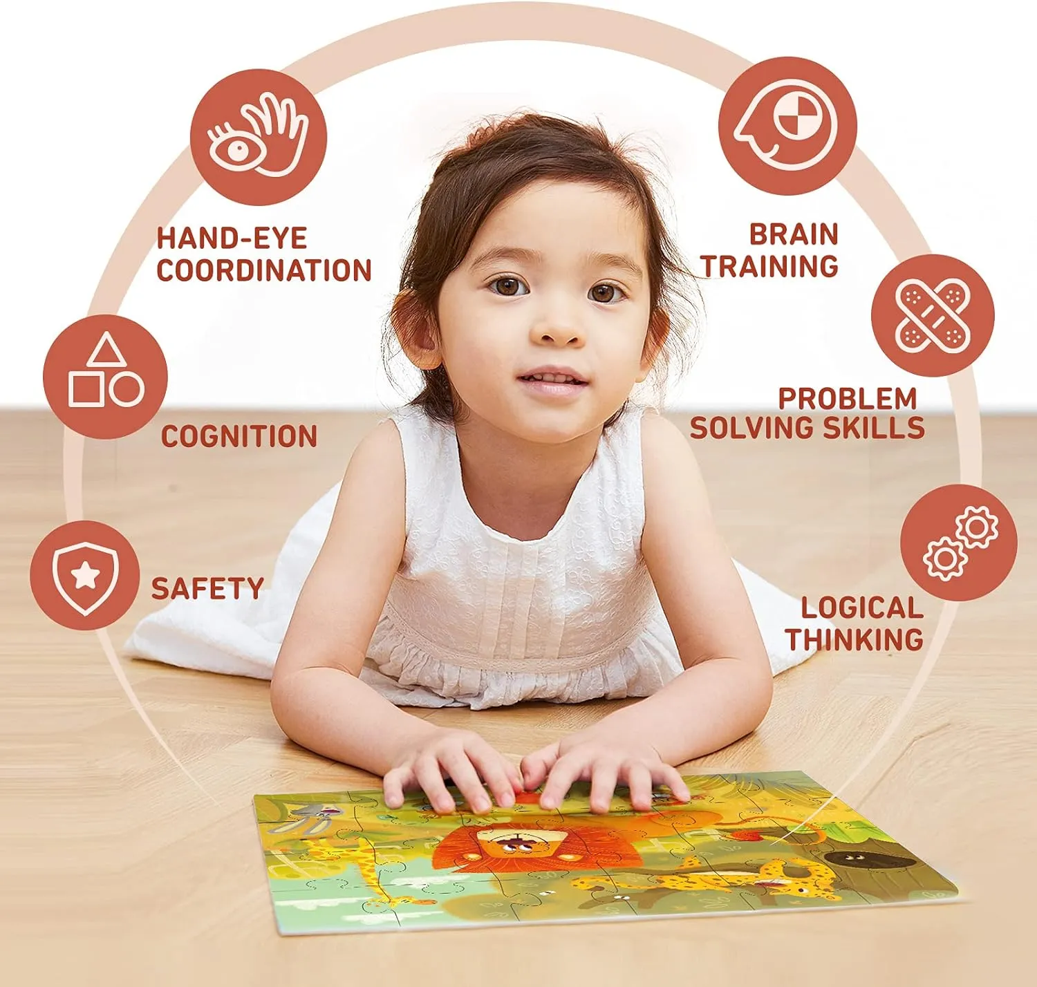 Leveled chapter seminar ballad patent rate Puzzles for Kids Aged 3.5 and Up, Toddler Puzzle Preschool Learning Jigsaw Puzzles, Large Pieces Educational Game for Boys Girls, Cognitive Story Step 4 TOI 