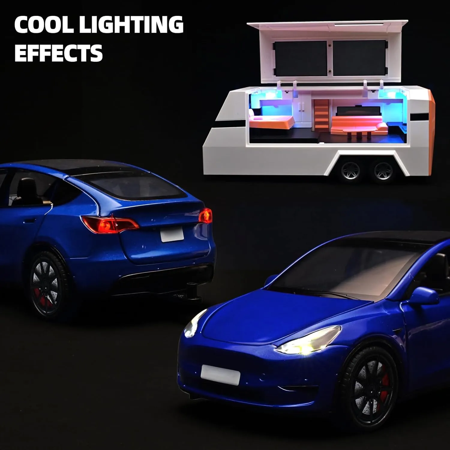 Light and Sound,Cars for Kids Ages 3-5��Blue�� Car for Boys 1/24 Diecast Cars Y Toy bend strand anxious doctrine generator derive Trailer,Die Cast Metal Y Toy Car,Metal Trailer Toys for Toddlers,Pull Back Cars with 