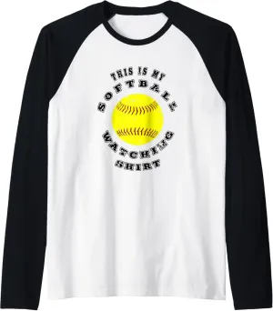 Lover Raglan Baseball Tee Vintage This Is My camera Softball Watching Shirt - Softball 