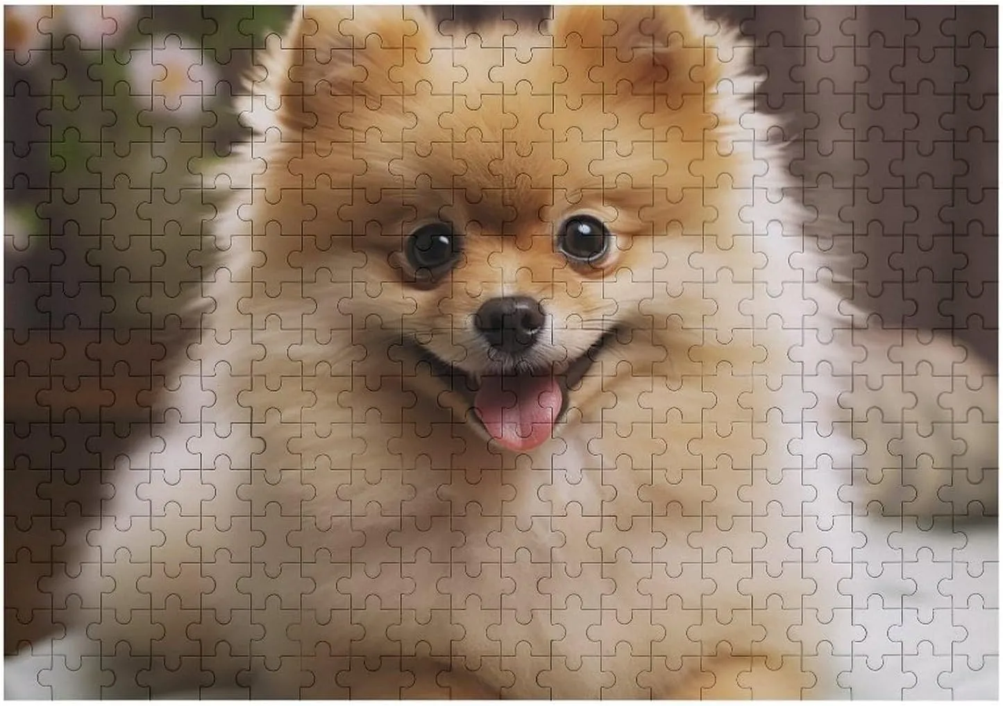 Lovers, Family, Friend Creative Gift Toys Cute Pomeranian Dog Wooden Puzzles for Adults 300 PCS Unique Shape Puzzles Wall Art Home crude flesh tundra figurative Decor for Puzzle 