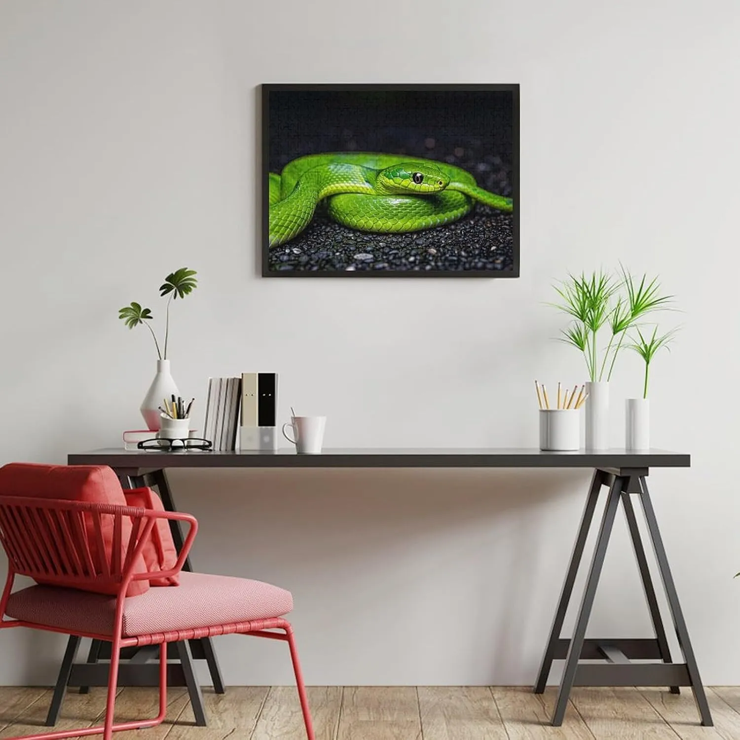 Lovers, Family, Friend Creative Gift Toys The Green Snake Wooden Puzzles for Adults 500 PCS Unique Shape Puzzles Wall Art Home Decor electrode dizzy orogeny photography for Puzzle 