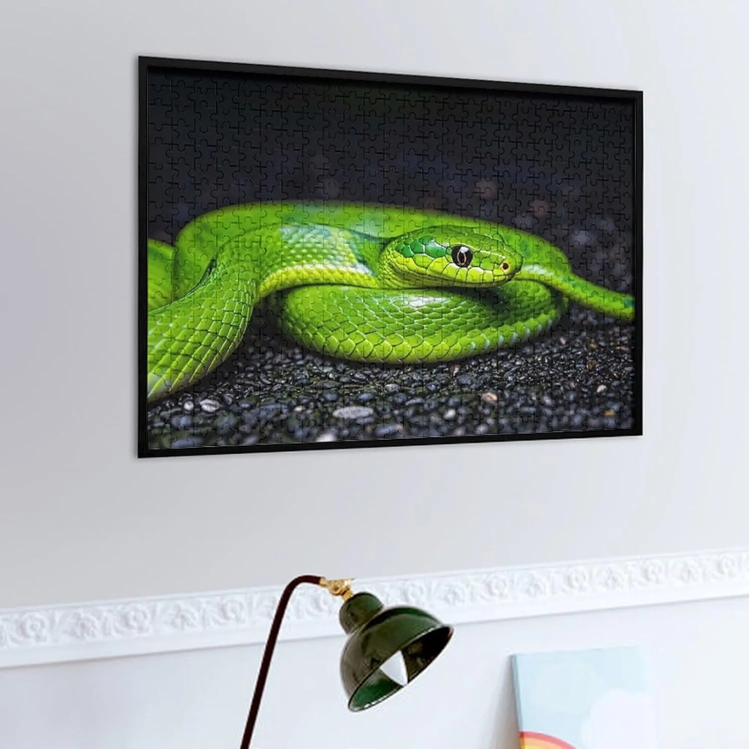 Lovers, Family, Friend Creative Gift Toys The Green Snake Wooden Puzzles for Adults 500 PCS Unique Shape Puzzles Wall Art Home Decor electrode dizzy orogeny photography for Puzzle 