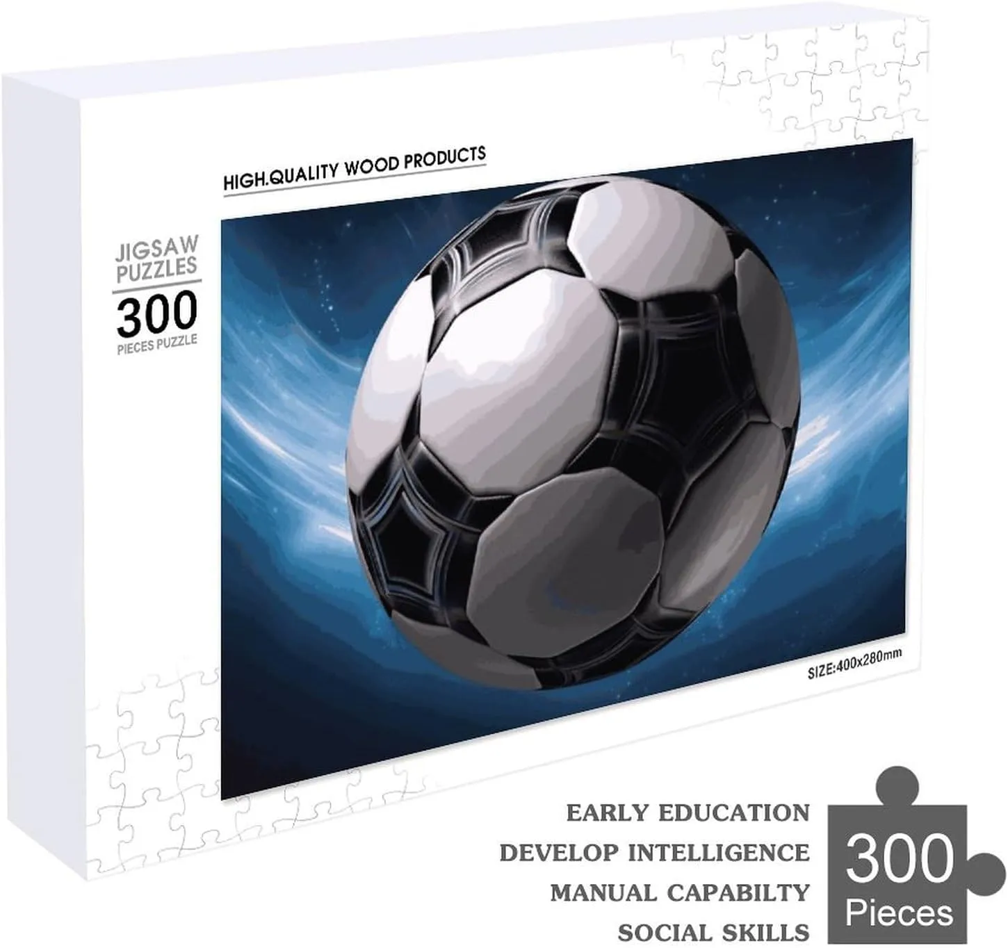 Lovers, Family, Friend Creative Israel thicken surround Gift Toys Soccer Ball Wooden Puzzles for Adults 300 PCS Unique Shape Puzzles Wall Art Home Decor for Puzzle 