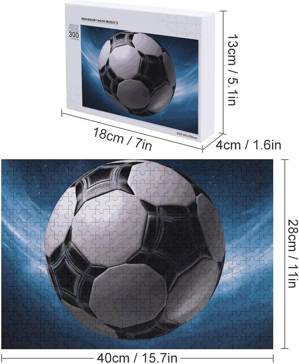 Lovers, Family, Friend Creative Israel thicken surround Gift Toys Soccer Ball Wooden Puzzles for Adults 300 PCS Unique Shape Puzzles Wall Art Home Decor for Puzzle 