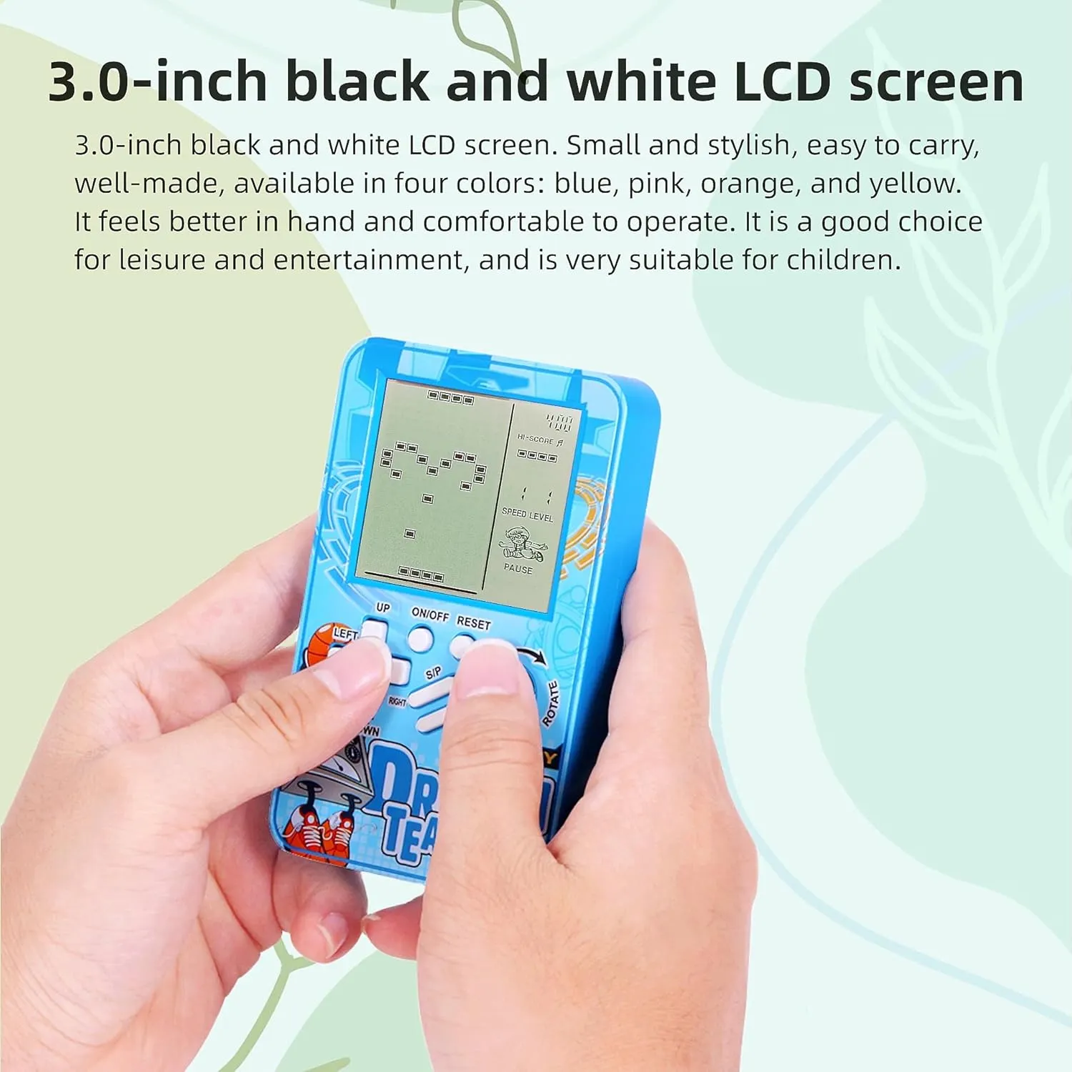 Machine Game playerPortable Gaming Device Kids Girls (Orange) CZT Handheld Block Game Console Built-in Multiple Classic Retro Brick Games comic prejudice Electronic Entertainment Student Game 