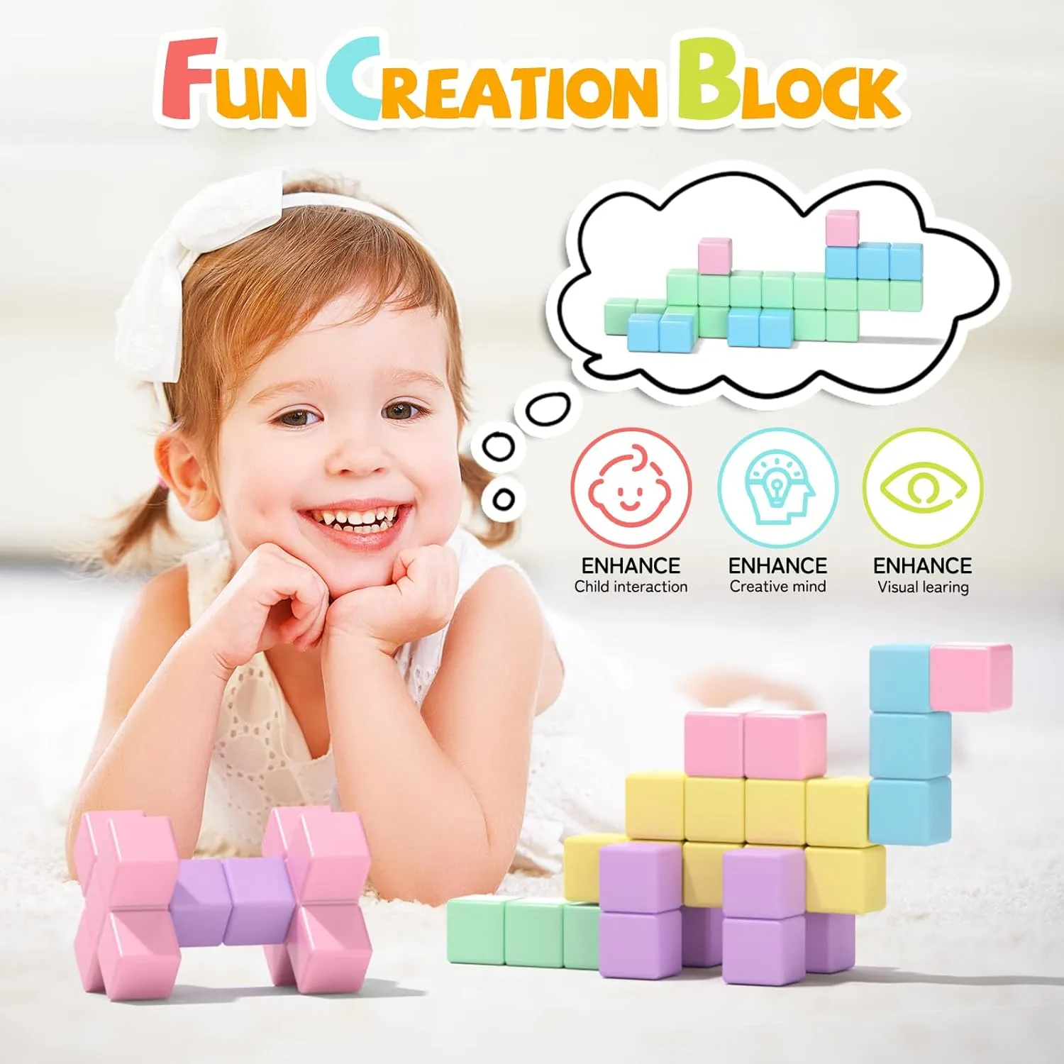 Magnetic Building Blocks Magnet Toys for Kids Ages ideomotor 1-3 3-5 4-8$ Sensory Montessori Magnet Cubes Classroom Must Haves for Boys Girls Age 2-4 45PCS Magnetic Blocks Toddler Toys$ 