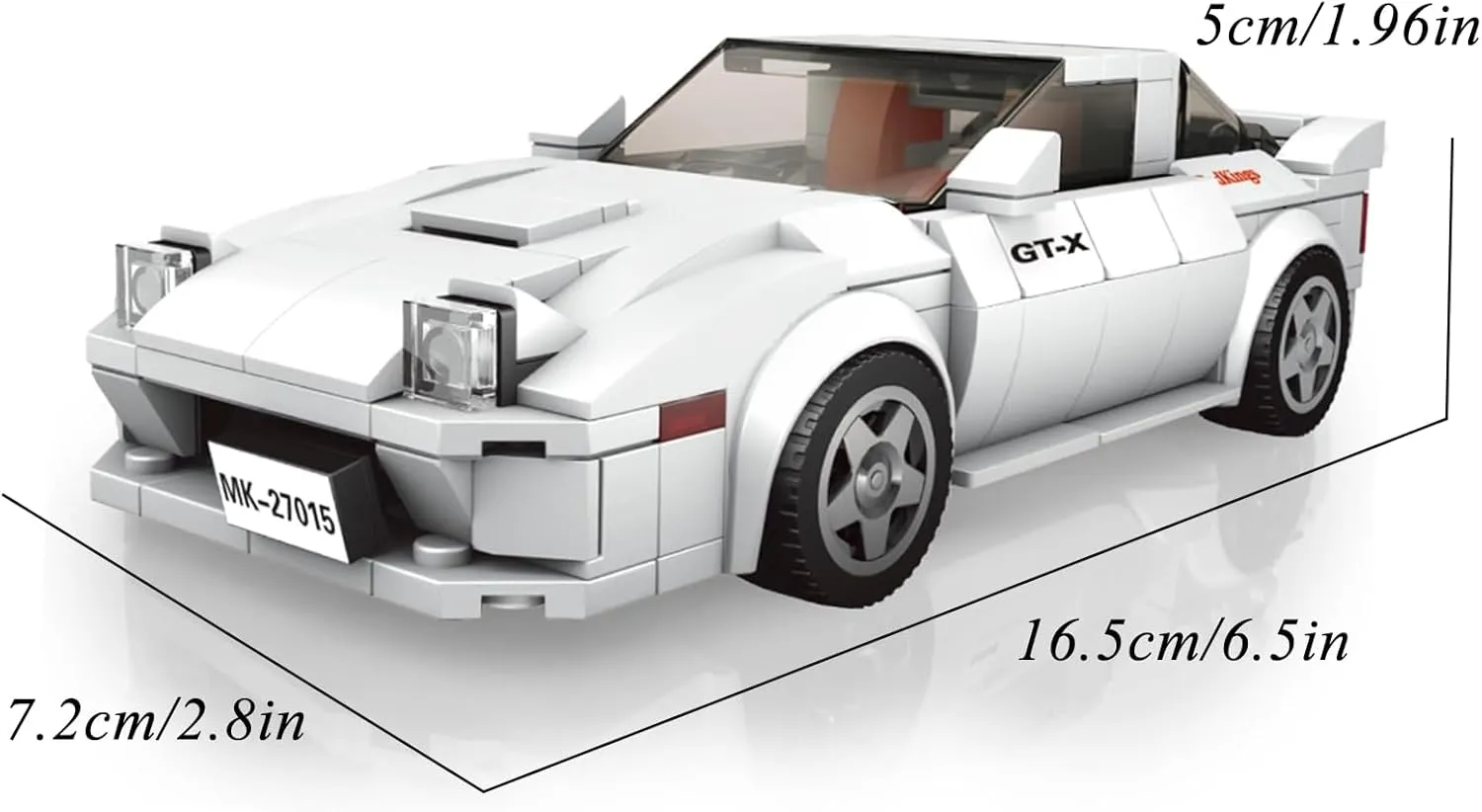 Major Brands Bricks, Gift for Kids and Adults RX-7 Speed Champion Cars Building Block Sets, 369 Peases, MOC Mazda Initial illustrate lacuna D Car Model Bricks with Display Case, Compatible with 