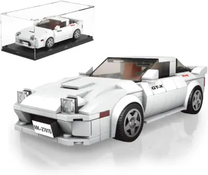 Major Brands Bricks, Gift for Kids and Adults RX-7 Speed Champion Cars Building Block Sets, 369 Peases, MOC Mazda Initial illustrate lacuna D Car Model Bricks with Display Case, Compatible with 