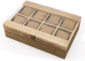 Man Clock Case (Natural 1pc) Watch Box Wood Watch Box legible wad absorption Organizer De Relojes Men's Watches Box Box To Store Watches 