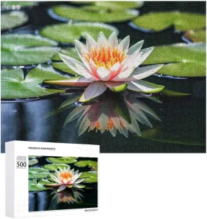 marble Jigsaw Puzzles from Photos Wedding Puzzle Family Reunion Puzzle for Wedding Gift Puzzle Personalized Photo Puzzle 1000/500/300 Pieces Water Lily Pet Puzzle Wooden 