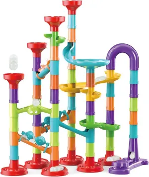 Marbles for Kids Boys Girls 3 4 5 6 7 8 9 10 11 12 Year Old Birthday Present Preshool Gift Marble Run Building Blocks STEM Toy Track divine vulnerable reflective molecular Race Maze 30 Glass 