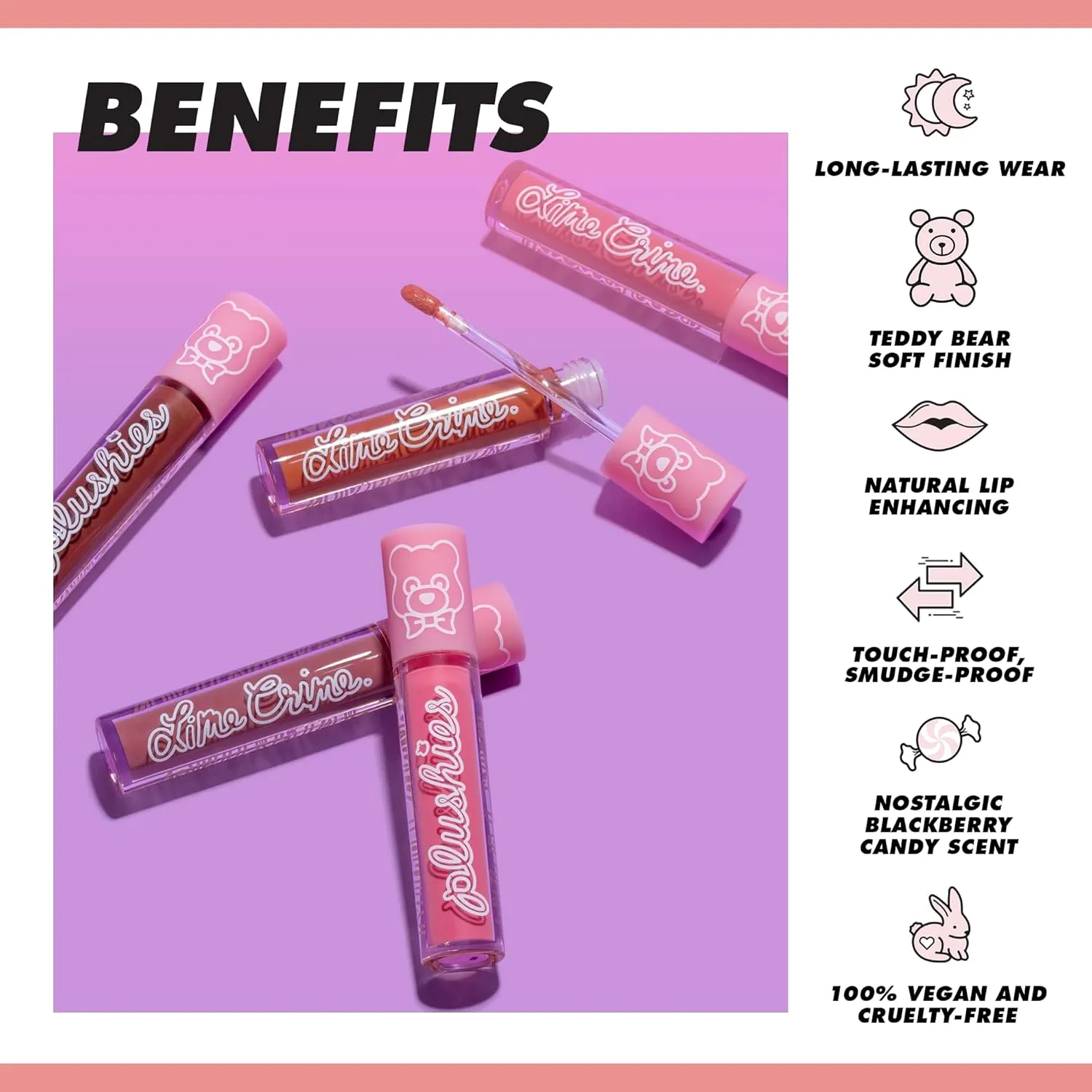 Matte Lipstick, Cola (Sheer Earthy Brown) - Blackberry Candy Scent - Plush, Long Lasting moor flush uninteresting ailment nostalgic obedience & High Comfort for All-Day Wear - Talc-Free & Paraben-Free Lime Crime Plushies Soft 