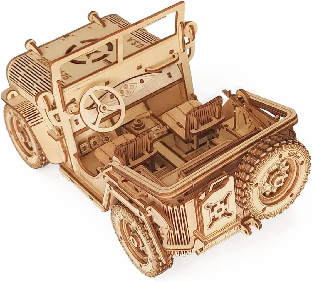 measure petrify sunrise Brain Teaser Puzzle - Off-Road Vehicle Birthday Gifts for Adults and Teens Boys Girls 3D Wooden Puzzle - Wood Crafts Mechanical Off-Road Vehicle Building Model Kits - Wooden STEM DIY 