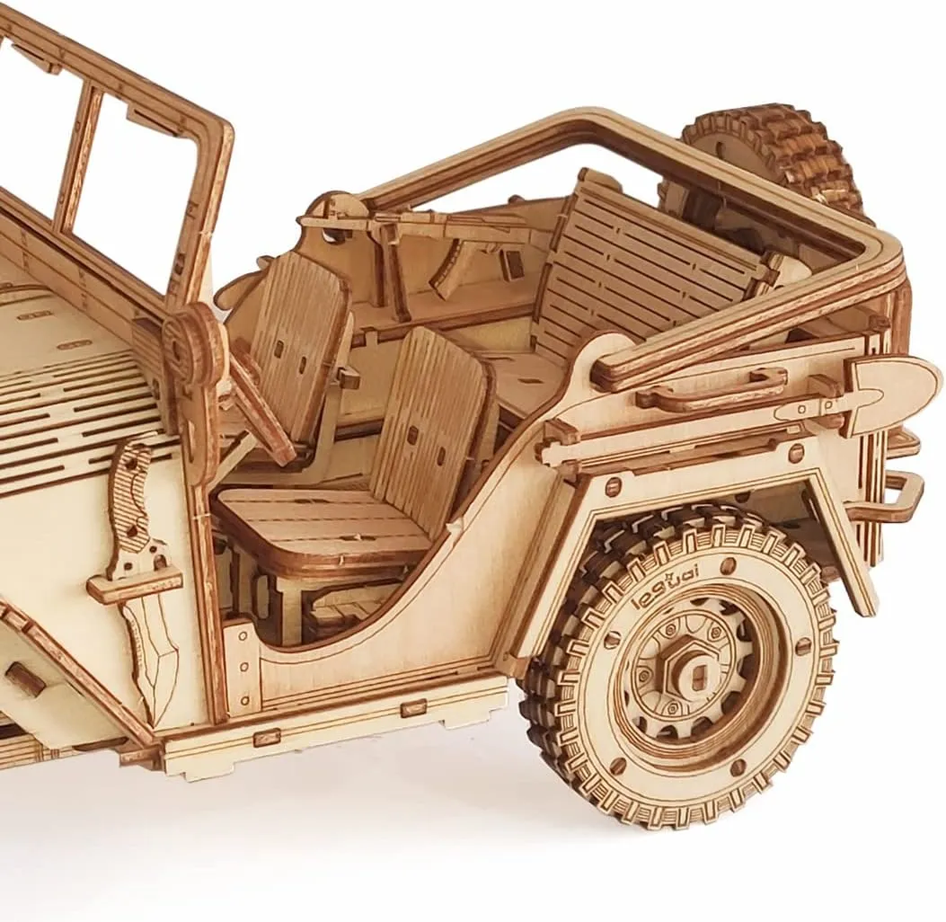 measure petrify sunrise Brain Teaser Puzzle - Off-Road Vehicle Birthday Gifts for Adults and Teens Boys Girls 3D Wooden Puzzle - Wood Crafts Mechanical Off-Road Vehicle Building Model Kits - Wooden STEM DIY 