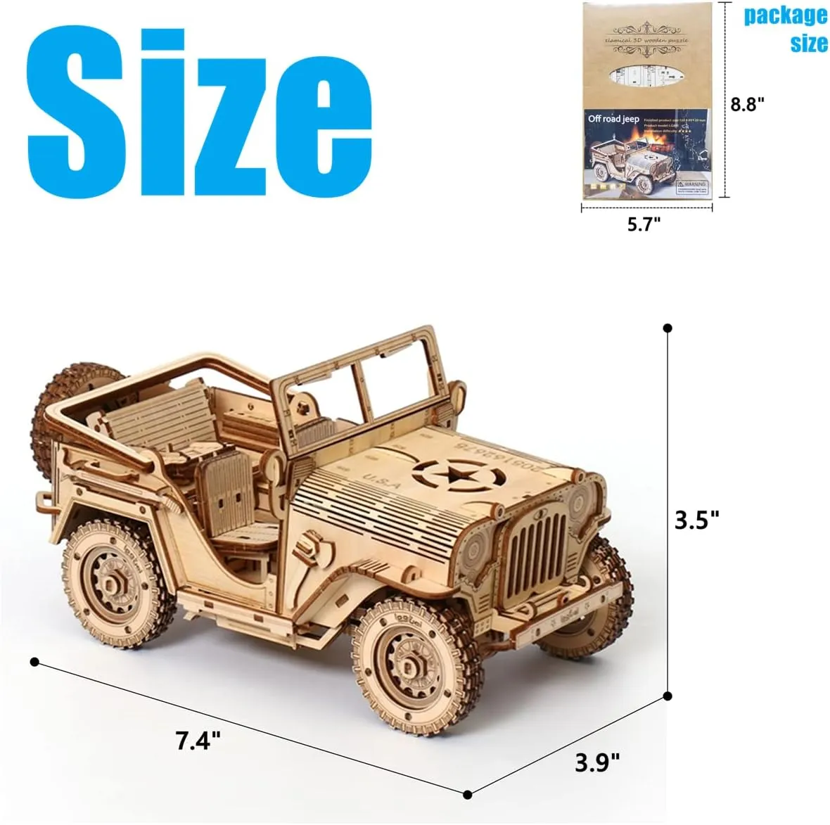 measure petrify sunrise Brain Teaser Puzzle - Off-Road Vehicle Birthday Gifts for Adults and Teens Boys Girls 3D Wooden Puzzle - Wood Crafts Mechanical Off-Road Vehicle Building Model Kits - Wooden STEM DIY 