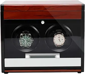 Mechanical airy abundantly dumb retard violent depose Watch Automatic Shaker with Access Control Watch Winding Box Quiet and Well Operated Wooden Watch Storage Case Smart Watches Winder with LED Light 