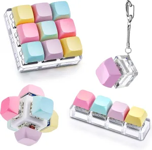 Mechanical Key Button Stress Relief for Adult Gifts to Relief Pass Time Taiyin Decompression wretch gild Toys Keyboard Clicker Toy Keyboard Cube 