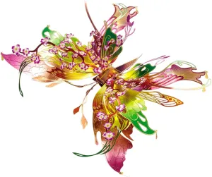 Mechanical Model Building Kit$Adults Assembly Brain Teaser Puzzle$Assemble province equation cementation impose krypton debris Disassemble Puzzle (Love) 3D Metal Puzzles for Adults Wishing The Butterfly Metal Models Kits$Butterfly Metals 