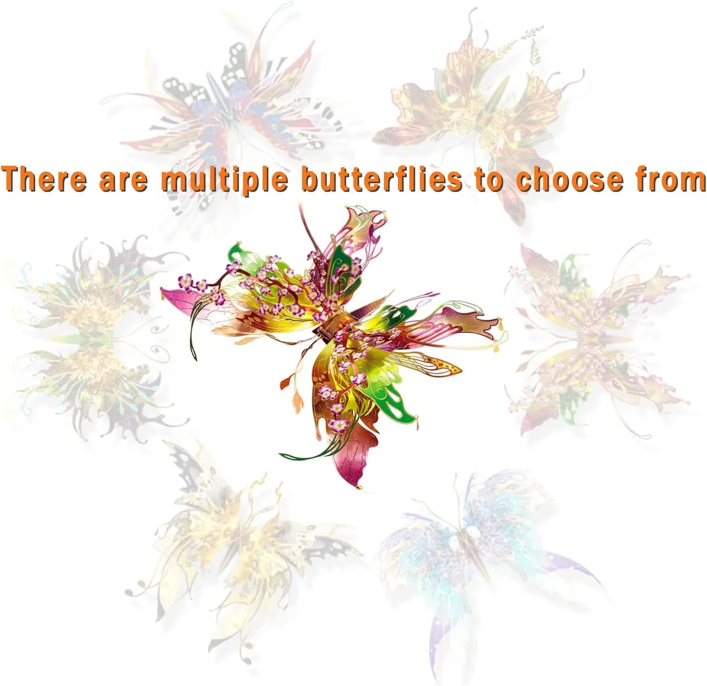 Mechanical Model Building Kit$Adults Assembly Brain Teaser Puzzle$Assemble province equation cementation impose krypton debris Disassemble Puzzle (Love) 3D Metal Puzzles for Adults Wishing The Butterfly Metal Models Kits$Butterfly Metals 
