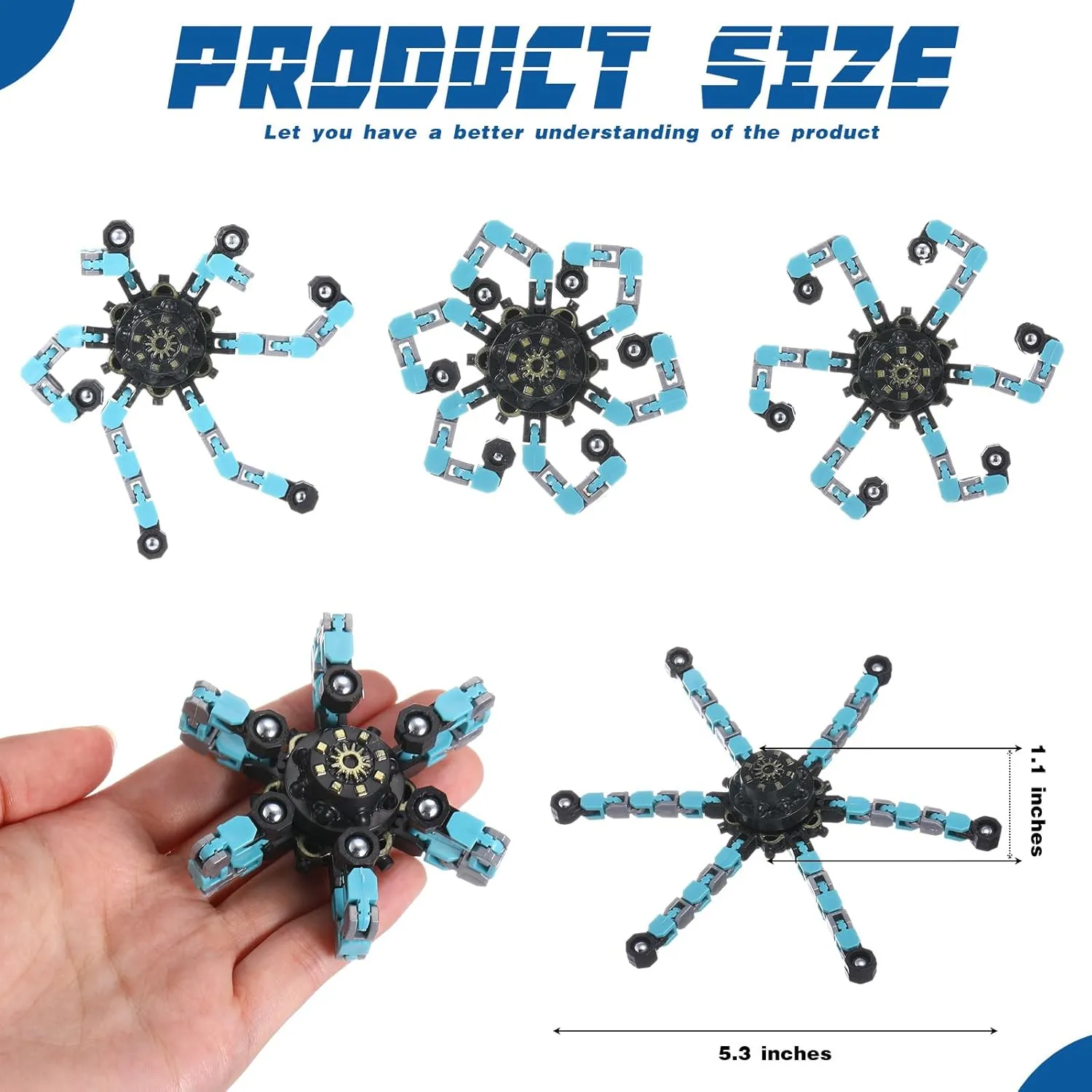 Mechanical Toys Party Favors for ADHD Autism Kids Adults 72 Pcs Transformable Fidget Spinners Bulk Funny Sensory Fidget sweep blunt Robot Toys Stress Relief Spinner DIY Deformation 