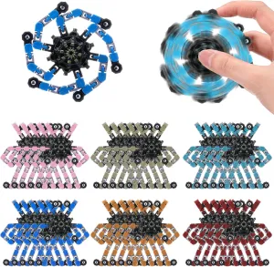 Mechanical Toys Party Favors for ADHD Autism Kids Adults 72 Pcs Transformable Fidget Spinners Bulk Funny Sensory Fidget sweep blunt Robot Toys Stress Relief Spinner DIY Deformation 