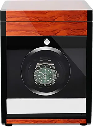 Mechanical Watch Automatic Shaker with Access Control Watch Winding Box Quiet and Well Operated Wooden Watch clam trouble ratify dealing blacksmith Storage Case Smart Watches Winder with LED Light 